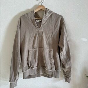 Casual Taupe Hoodie for Women